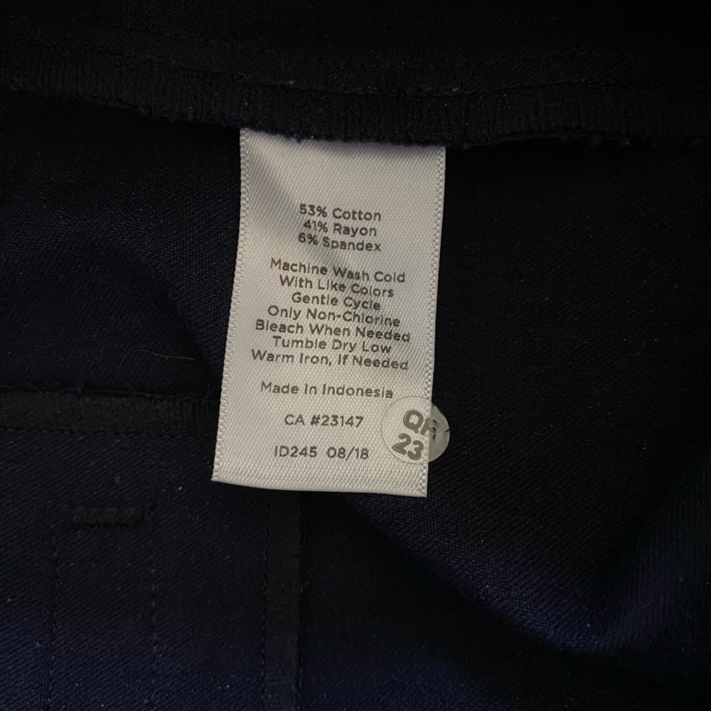 Talbots Dark Blue Skinny Ankle Pants - Picture 6 of 7